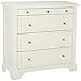 Home Styles Naples White Finish Four Drawer Chest including Top Drawer Felt Lined for Jewelry
