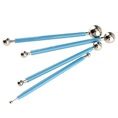 COMIART 4PCS Set Ball Sphere Stylus Clay Pottery Ceramics Doll Sculpting Modeling Tools