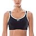 SYROKAN Women's No-Bounce Full-Support Racerback Pro High Impact Sports Bra Black 42DD