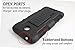 HTC Desire 510 Case, Starshop Hybrid Full Protection High Impact Dual Layer Holster Case with Kickstand and Locking Belt Swivel Clip + Premium HD Screen Protector Black