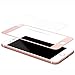 F-color Rose Gold Apple iPhone 7 Screen Protector Tempered Glass with Rose Gold Alloy Metal Frame, Full iPhone 8 7 Screen Cover HD Clear 3D Round Edge, 4.7 Inch Rose Gold