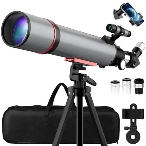 Aurosports Astronomical Telescope for Adults - 90mm Aperture 600mm Refractor Telescope Ideal for Beginners Portable Perfect for Travel and Stargazing