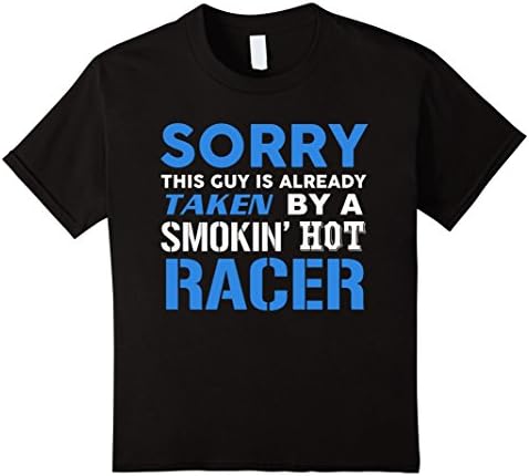 Kids This Guy Taken By A Smokin Hot Racer Husband T-Shirt 12 Black