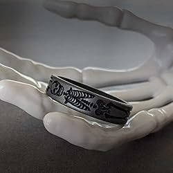Knot Theory Skeleton Silicone Ring for Men and