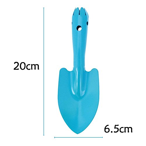 Mikolot Mini Metal Garden Hand Shovel Flower Soil Planting Kids Spade Tool(Blue) - Thumbnail 6