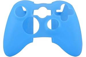 OSTENT Soft Silicon Protector Skin Case Cover for Microsoft Xbox 360 Wireless Wired Controller Color Blue
