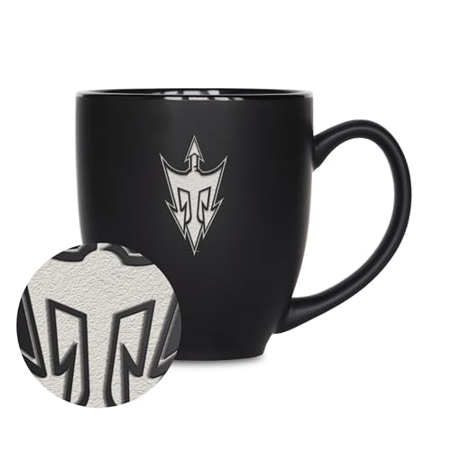 Rico Industries NCAA Mississippi Valley State Delta Devils 15oz Laser Engraved Matte Black Ceramic Bistro Mug - for Hot or Cold Drinks at Amazon