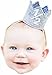 Classy Baby Boy Half 1/2 Year Birthday Gray White Party Mini Crown Cake Smash