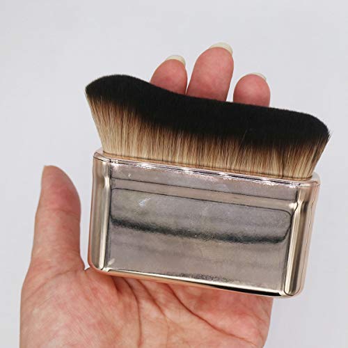 Luckycivia Professional Body Makeup Brush High Density Face Kabuki Brush for Luminizer Shimmer Glow Liquid Foundation Powder Cream Lotion Contour