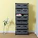 Function Home 12-Drawer Chest, 6 Tier Storage Organizer Tower, Metal Shelf with 12 Removable Fabric Bins, Ideal for Home Office Dorm Bedroom, Grey