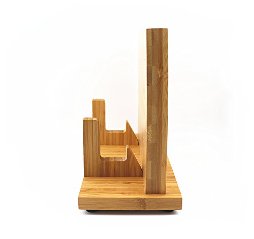 QIKE Bamboo Magnetic Knife Block Stand Holder Strong Magnetic to Ensure Security with cutting board holder
