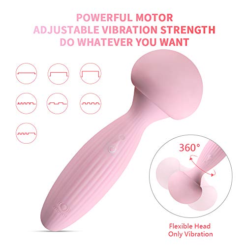 Wand Massage Personal Massaging Handheld Powerful Vibration Massager for Back Neck Shoulder, Waterproof, Whisper Quiet, Wireless, USB Charging, Best Gifts for Ladies