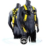 KwikSafety (Charlotte, NC) THUNDER 3D Ring Safety Harness (Pass Through Connectors) OSHA ANSI Industrial Full Body Fall Protection Personal Equipment Construction Carpenter Scaffold Contractor