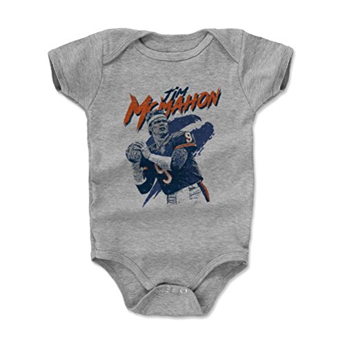 500 LEVEL's Jim McMahon Rough B Chicago Throwbacks Kids Onesie 3-6M Heather Gray Officially Licensed by Jim McMahon
