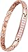 Smarter LifeStyle Sparkling Titanium Magnetic Anklet for Women - Adjustable Bracelet Length with Sizing Tool for Perfect Fit, Womens Magnetic Ankle Bracelet (Rose Gold)