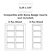 Mifflin-USA Horizontal ID Name Badge Holder (Clear, 3.5x2.25 Inches, 250 Pack), Waterproof and Resealable Plastic Card Holders