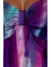 funfash Plus tamaño las mujeres púrpura Cintura Imperio Vestido de cóctel una línea fabricado en EE. UU.