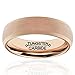 Mens 6mm Rose Gold Tungsten Carbide Ring Fashion Wedding Engagement Band Matte Finish Domed Comfort Fit