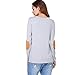 vanberfia Women's Tops Long Sleeve Elbow Patch T-Shirt (M, 6150)