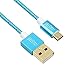 WEme Aluminum Micro USB Cable 1M/3FT, HighSpeed Gold Plated Connector USB 2.0 A Male to Micro B Sync Charge and Data Transfer Cable for Samsung, Nexus, HTC, Motorola, Nokia, Blue