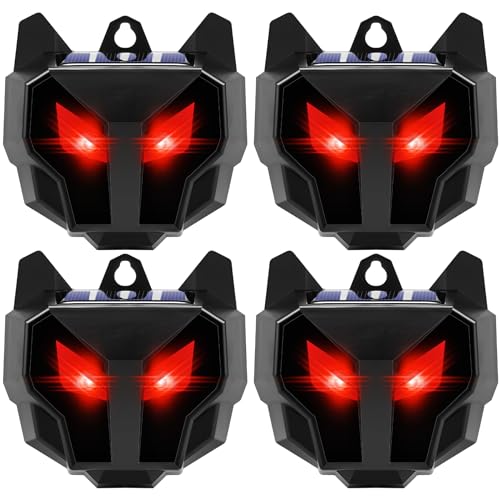 Photo 1 of Solar Nocturnal Animal Repeller Racoon Repellent Outdoor Fox Skunk Coyote Deterrent Deer Repellent Predator Light for Chicken Coop Predator Protection Predator Eyes Animal Deterrent for Yard Farm (4)