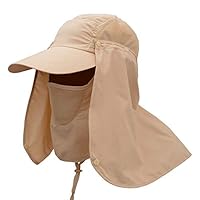 PANTIPINKY Sun Baseball Cap with Neck Face Flap UV Sun Protection Hat for Outdoor Fishing Gardening Hunting Camping