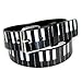 MEN'S/WOMEN'S LEATHER PIANO BELT FOR BUCKLES (MEDIUM (34-36), BLACK)