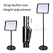 AkTop Adjustable Poster Sign Stand, 8.5 X 11 Inch Heavy Duty Pedestal Floor Standing Sign Holder, Black Snap-Open Aluminum Frame with Safety Rounded Corner