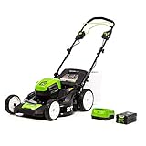 Greenworks PRO 21-Inch 80V Self-Propelled Cordless Lawn Mower, 5.0 AH Battery Included MO80L510