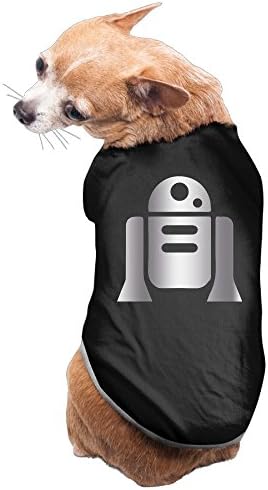 Black R2 D2 Logo Platinum Style Pet Dog T-shirt Coat