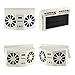 Ivory Solar Powered Dual Fan Car Front Rear Window Air Vent Cool Cooler Fan Windshield Fan