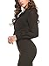 ACEVOG Womens Casual Chiffon Ladies V-Neck Cuffed Sleeve Blouse Tops (Large, Black)