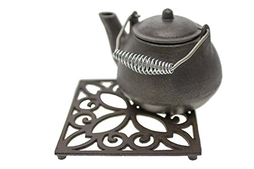 image for Decorative Cast Iron Trivet For Kitchen Or Dining Table | Square with 