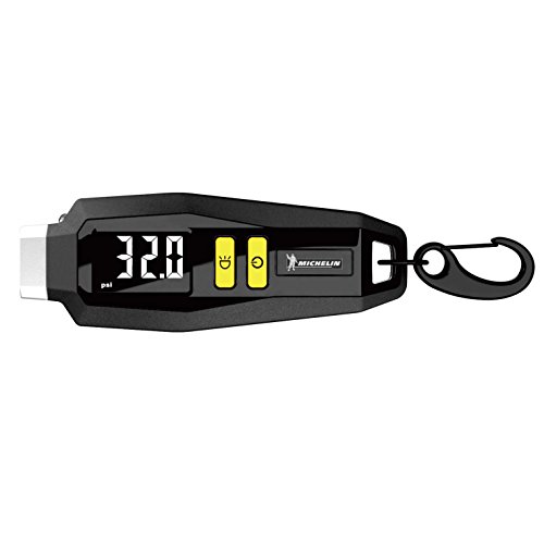 Click Here to See More Images Michelin 12290 Digital Tire Pressure Gauge with Key Ring and Flashlight
