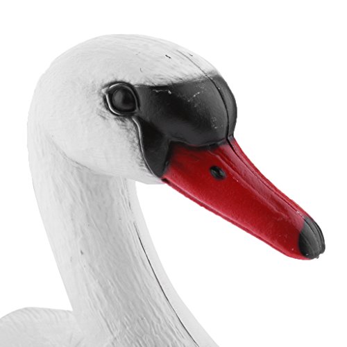 Dovewill 2x Full Size White Swan Decoy for Hunting &Fishing Floating Swan Bird Decor - Thumbnail 7
