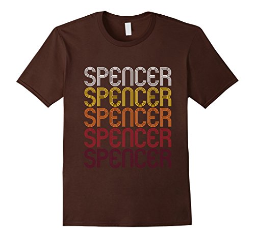 Men s spencer retro wordmark pattern - vintage style t-…