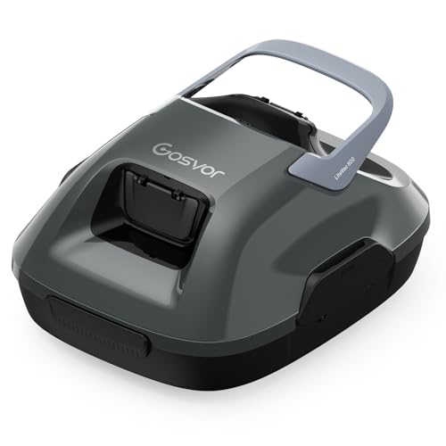 Gosvor Robotic Pool Cleaner Cordless–Automatic Pool Vacuum for Above Ground Pools,90 Min Runtime,Self-Parking Cordless Pool Robot with Powerful Suction,Portable Pool Cleaner for Pools up to 860 sq.ft