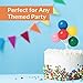Oasis Supply Multicolored Balloon Cluster Cake & Cupcake Topper, Reusable Plastic Topper For Cake Decorations, 5” Tall, 4 Pack