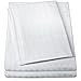 1500 Supreme Collection Dobby Striped Sateen 4 Piece Bed Sheet Set Deep Pocket - All Sizes, 23 Colors - Queen, Dobby Stripe White