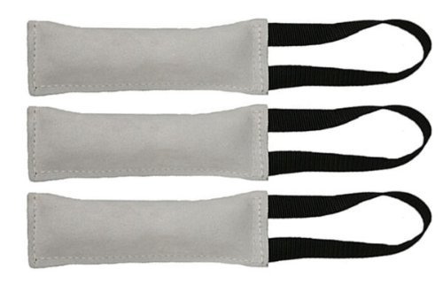 RedLine K9 Bundle of 3 Premium Leather Bite Tug Toy 1 Handle 3