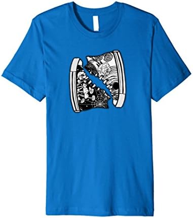 Mens Custom Sneakers Cool Sneaker Lover Illustration Tshirt Tee 2XL Royal Blue