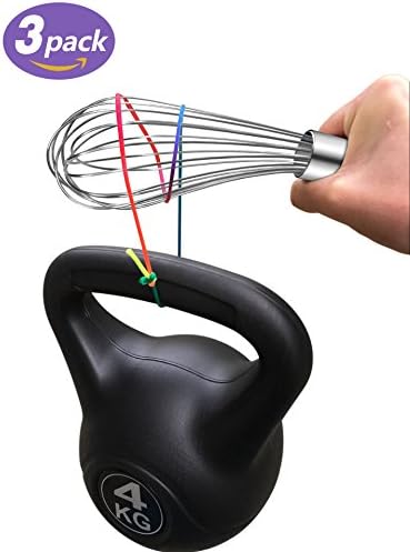 (UPGRADED) TeeVea 3 Pack VERY STURDY Kitchen Whisk Stainless Steel Balloon Wire Whisk Set Egg Beater Milk Frother Kitchen Utensils Gadgets for Blending Whisking Beating Stirring
