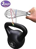TEEVEA (Upgraded) 3 Pack Very Sturdy Kitchen Whisk Silicone Balloon Wire Whisk Set Egg Beater Milk Frother Kitchen Utensils Gadgets for Blending Whisking Beating Stirring Red Green