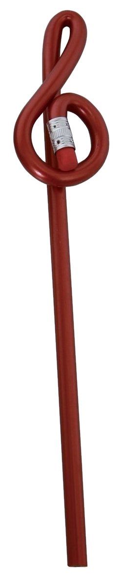 GEWA Bleistift Violinschlüssel rot