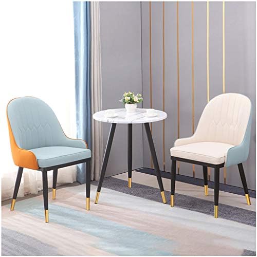 丸い家具のテーブルと椅子のセットモダンなデザインのダイニングテーブルと椅子の組み合わせ北欧のミニマリスト大理石の質感木製1つのテーブルと2つの椅子オフィス会議室リビングルーム研究アパート廊下商談円卓会議 Size 1 Table 2 Al完売しました Chairs 60cm