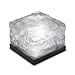 Tomshine 4Pcs Creative Glass Stone Ice Cube with Light Sensor Solar Powered Crystal Brick LED Night Lamp for Garden Courtyard Pathway Patio Pool Pond Outdoor Decoration Xmas