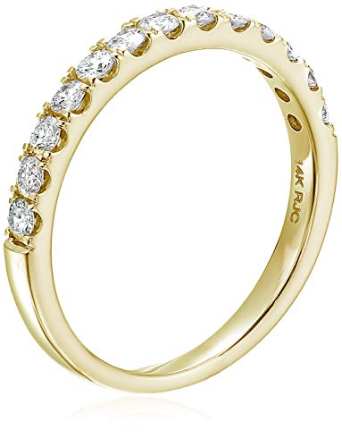 Vir Jewels 1/2 ctw Prong Set Diamond Wedding Band in 14k Yellow Gold in Size 7.5