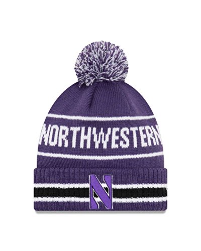 New Era Northwestern Wildcats College Vintage Select Knit Pom Beanie - Purple, One Size