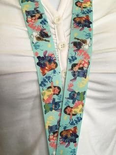 Stitches and lilo Lanyard Keychain Charm ID Holder Rare Colorful Edition