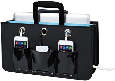 G.U.S. Portable Tech Station For Laptops, Tablets, Cell Phones and Other Portable Electronics. "City Pop" Collection, Made of MDF &amp; Black Leatherette